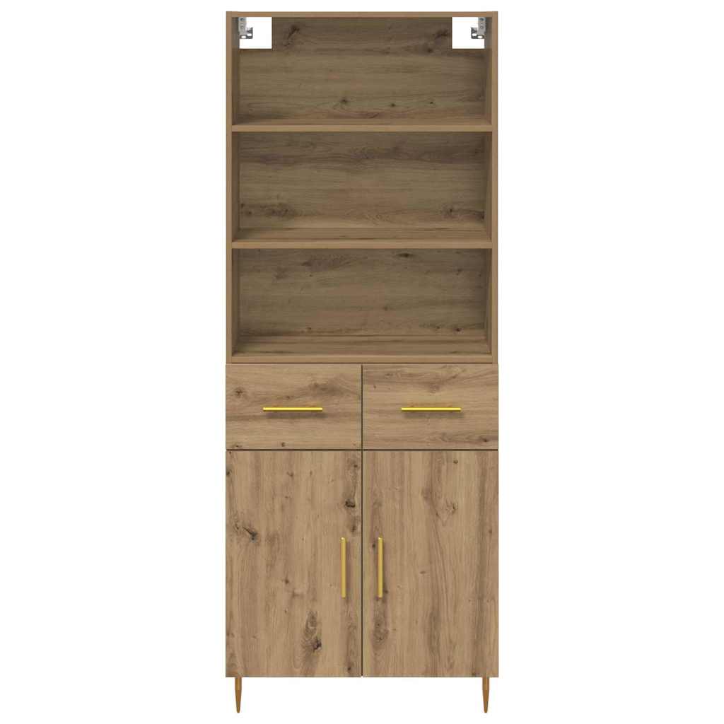 Highboard Artisan-Eiche 69,5 x 34 x 180 cm Holzwerkstoff