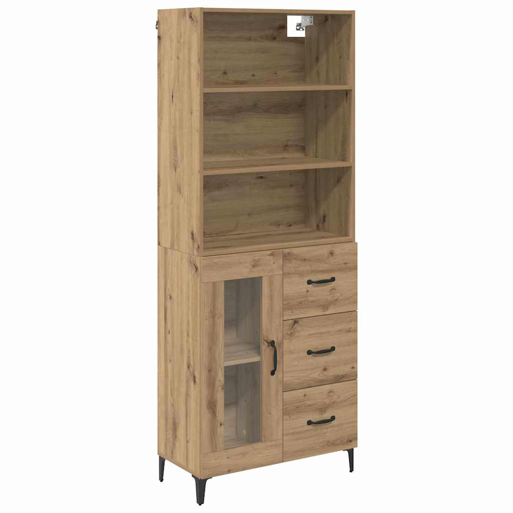 Highboard Artisan-Eiche 69,5 x 34 x 180 cm Holzwerkstoff