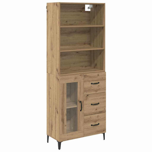 Highboard Artisan-Eiche 69,5 x 34 x 180 cm Holzwerkstoff