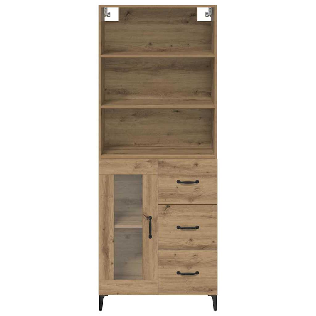 Highboard Artisan-Eiche 69,5 x 34 x 180 cm Holzwerkstoff