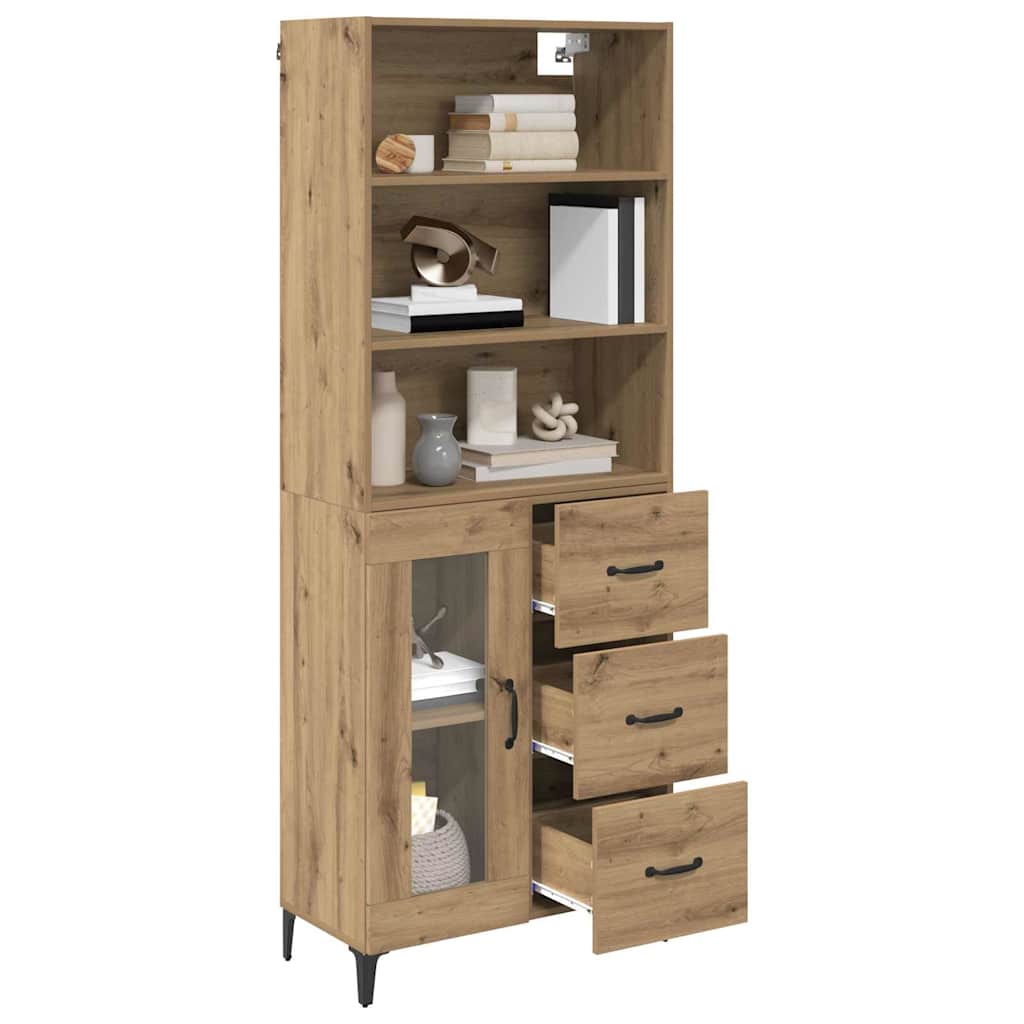 Highboard Artisan-Eiche 69,5 x 34 x 180 cm Holzwerkstoff