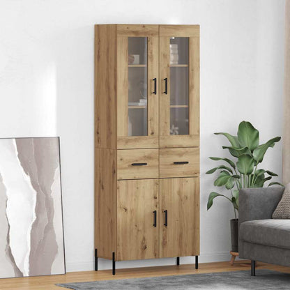 Highboard Artisan-Eiche 69,5 x 34 x 180 cm Holzwerkstoff