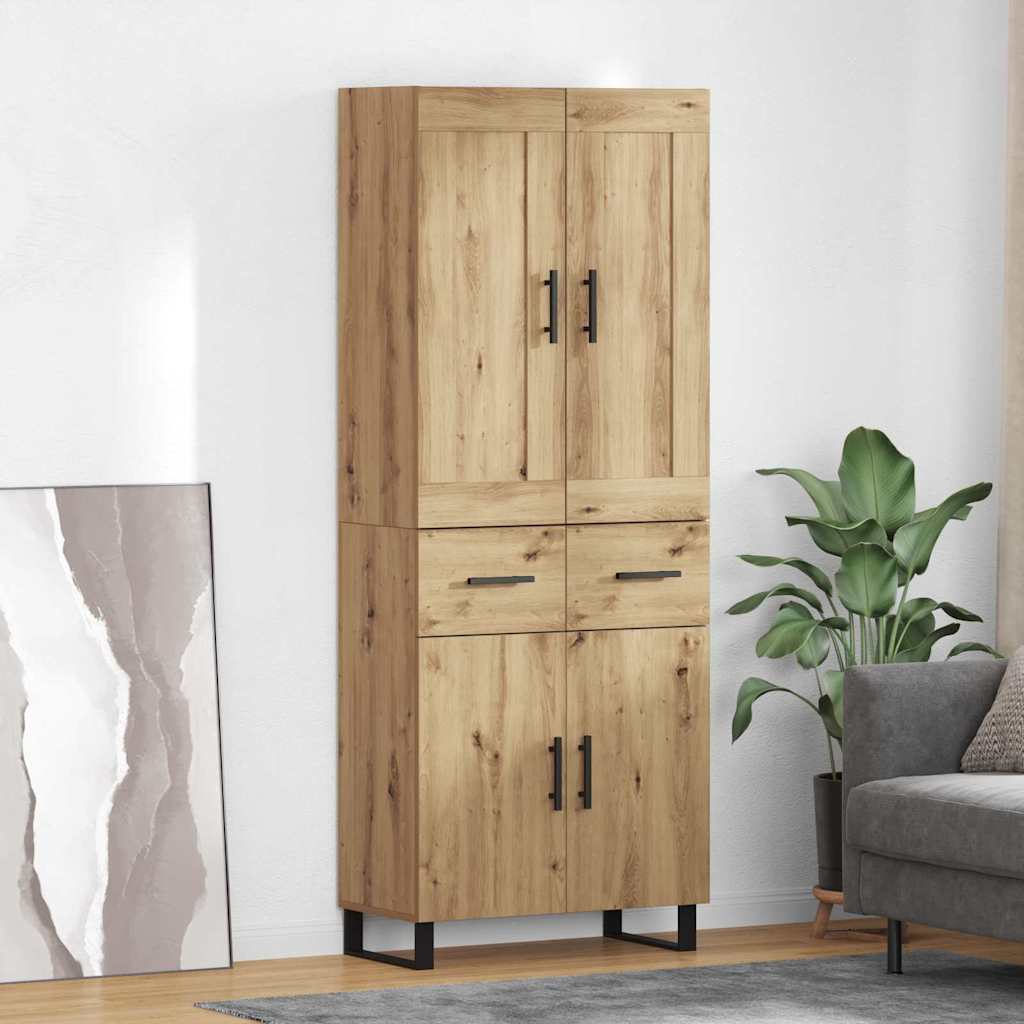Highboard Artisan-Eiche 69,5 x 34 x 180 cm Holzwerkstoff
