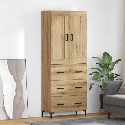 Highboard mit Schubladen 2 pcs Artisan-Eiche Holzwerkstoff