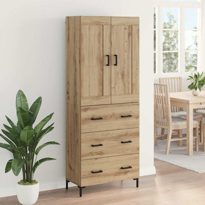 Highboard mit Schubladen 2 pcs Artisan-Eiche Holzwerkstoff