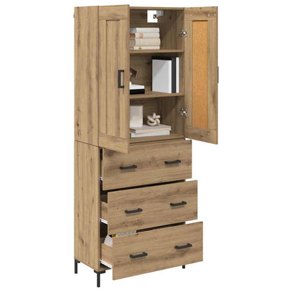 Highboard mit Schubladen 2 pcs Artisan-Eiche Holzwerkstoff