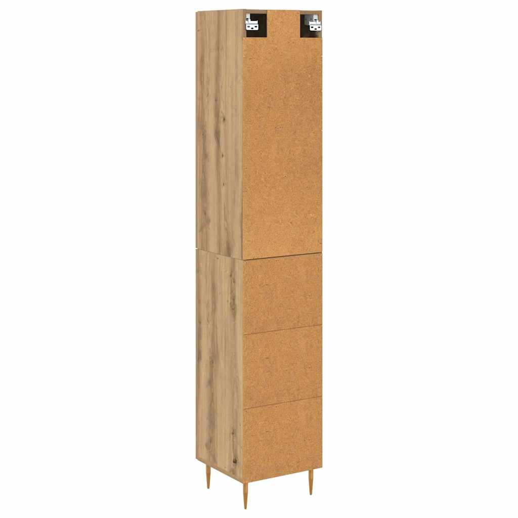 Highboard 2 pcs Artisan-Eiche Holzwerkstoff