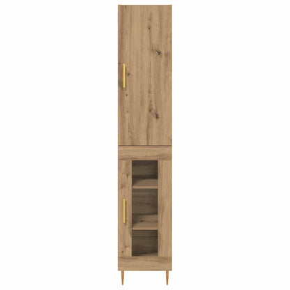 Highboard 2 pcs Artisan-Eiche Holzwerkstoff