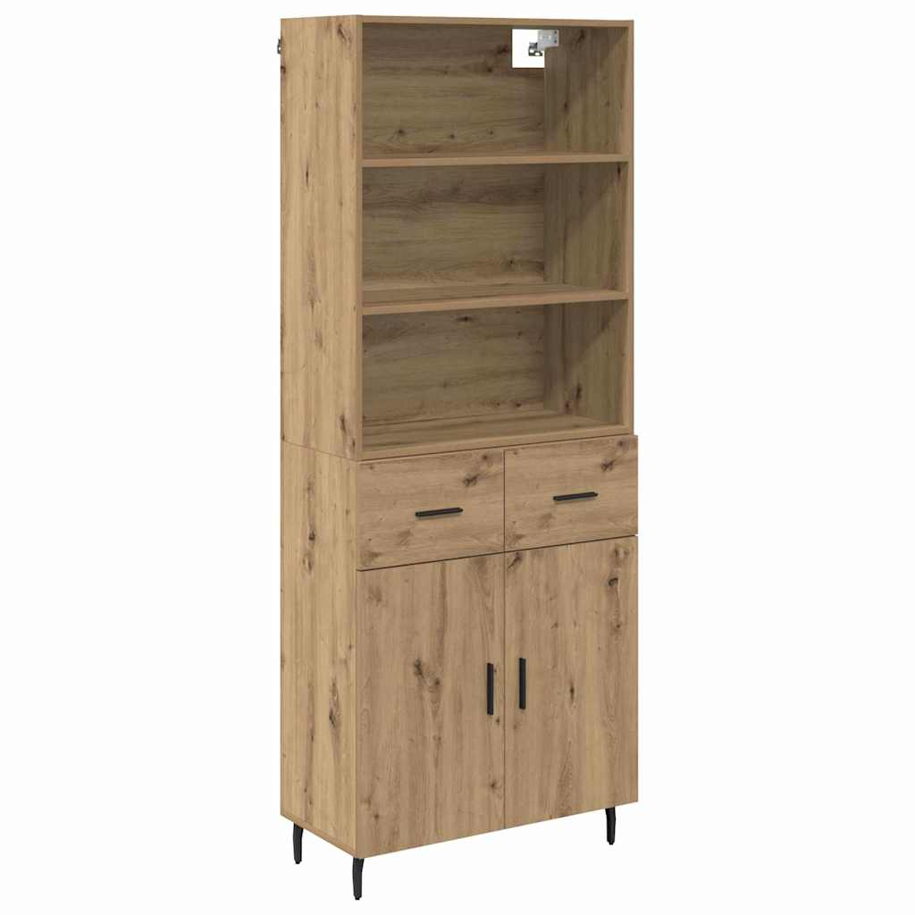 Highboard mit Schubladen Artisan-Eiche 69,5 x 34 x 180 cm