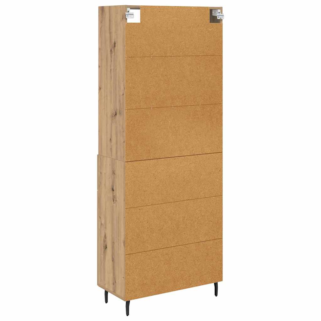 Highboard mit Schubladen Artisan-Eiche 69,5 x 34 x 180 cm