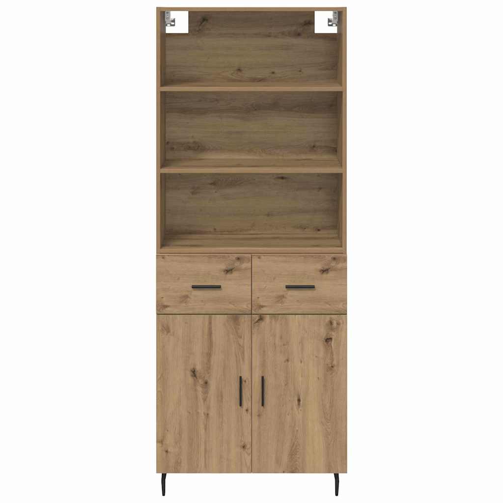 Highboard mit Schubladen Artisan-Eiche 69,5 x 34 x 180 cm