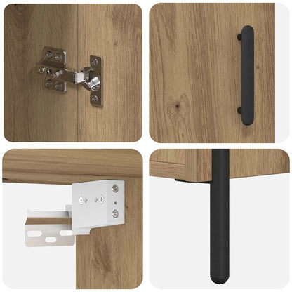 Highboard 2 pcs Artisan-Eiche Holzwerkstoff