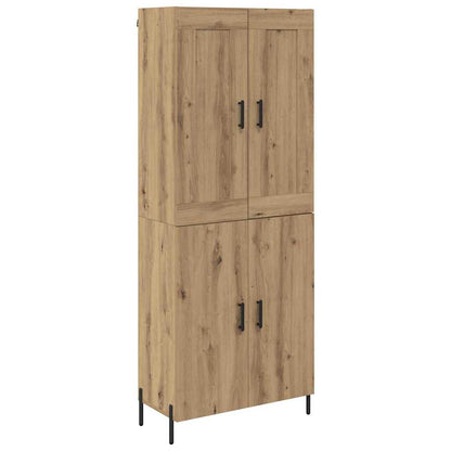 Highboard 2 pcs Artisan-Eiche Holzwerkstoff