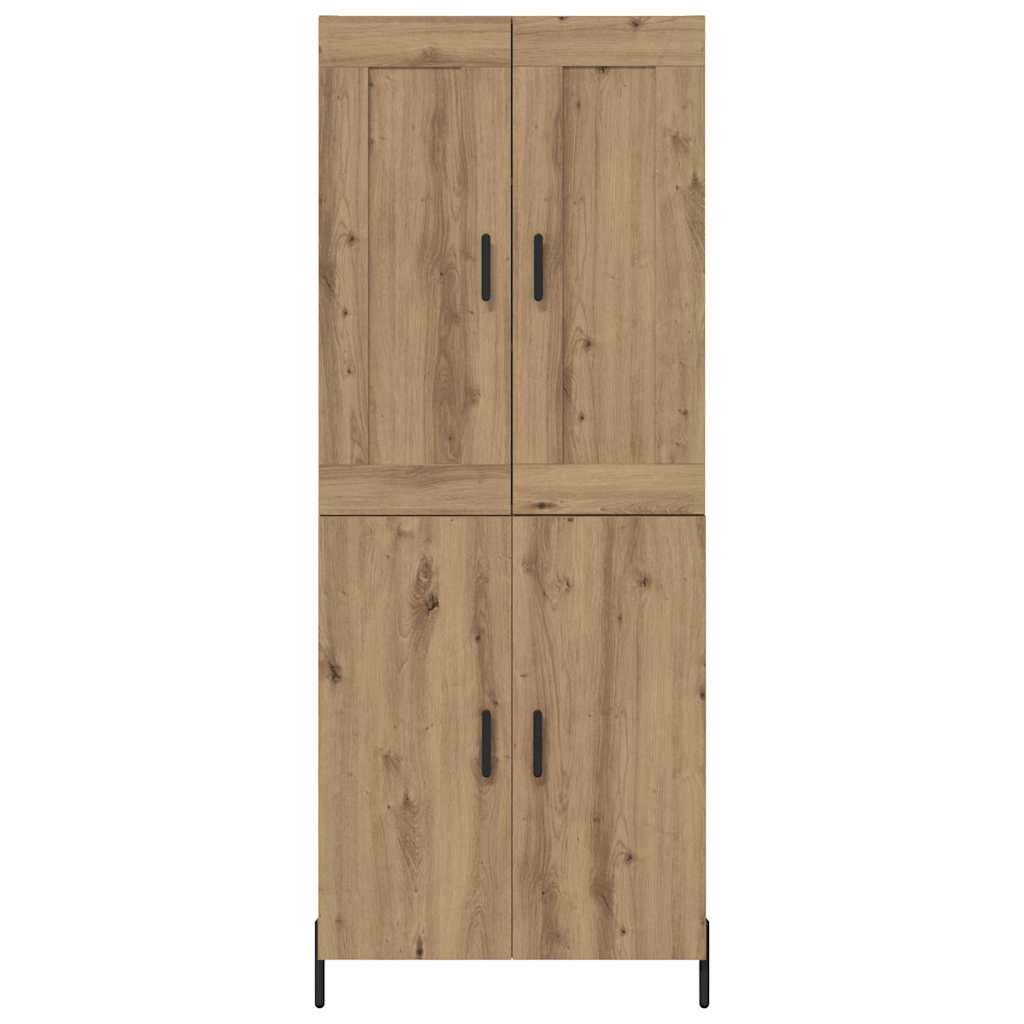 Highboard 2 pcs Artisan-Eiche Holzwerkstoff