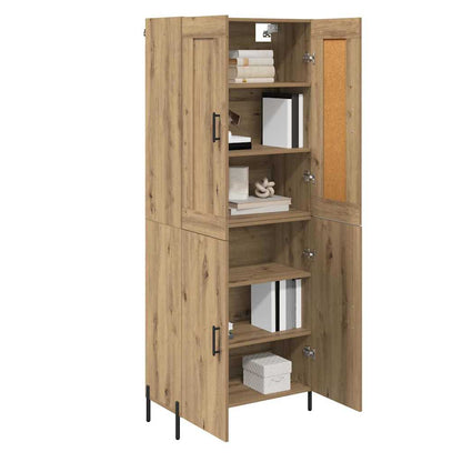 Highboard 2 pcs Artisan-Eiche Holzwerkstoff