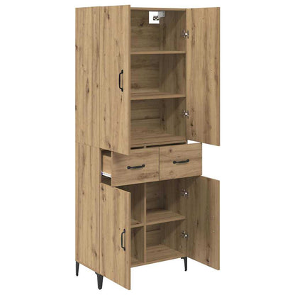 Highboard Artisan-Eiche 69,5 x 34 x 180 cm Holzwerkstoff