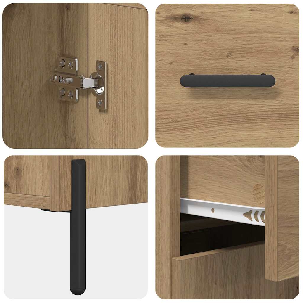 Highboard mit Schubladen 2 pcs Artisan-Eiche Holzwerkstoff