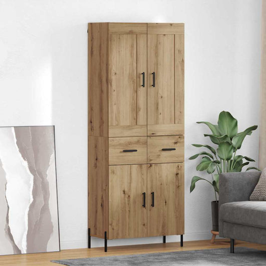 Highboard mit Schubladen 2 pcs Artisan-Eiche Holzwerkstoff