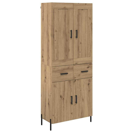 Highboard mit Schubladen 2 pcs Artisan-Eiche Holzwerkstoff