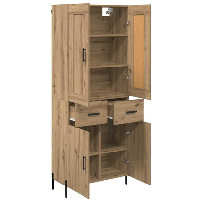 Highboard mit Schubladen 2 pcs Artisan-Eiche Holzwerkstoff