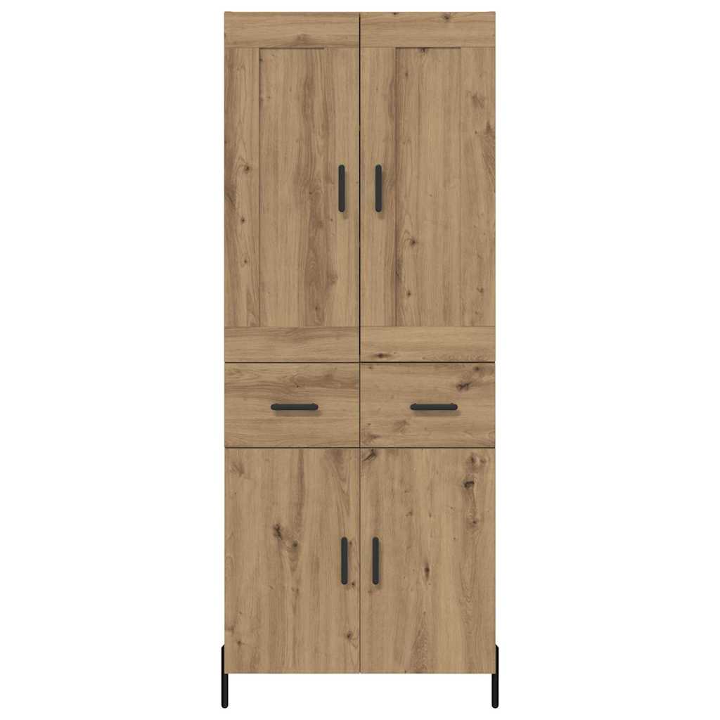 Highboard mit Schubladen 2 pcs Artisan-Eiche Holzwerkstoff