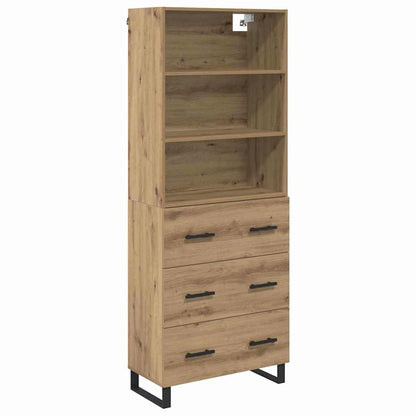 Highboard Artisan-Eiche 69,5 x 34 x 180 cm Holzwerkstoff