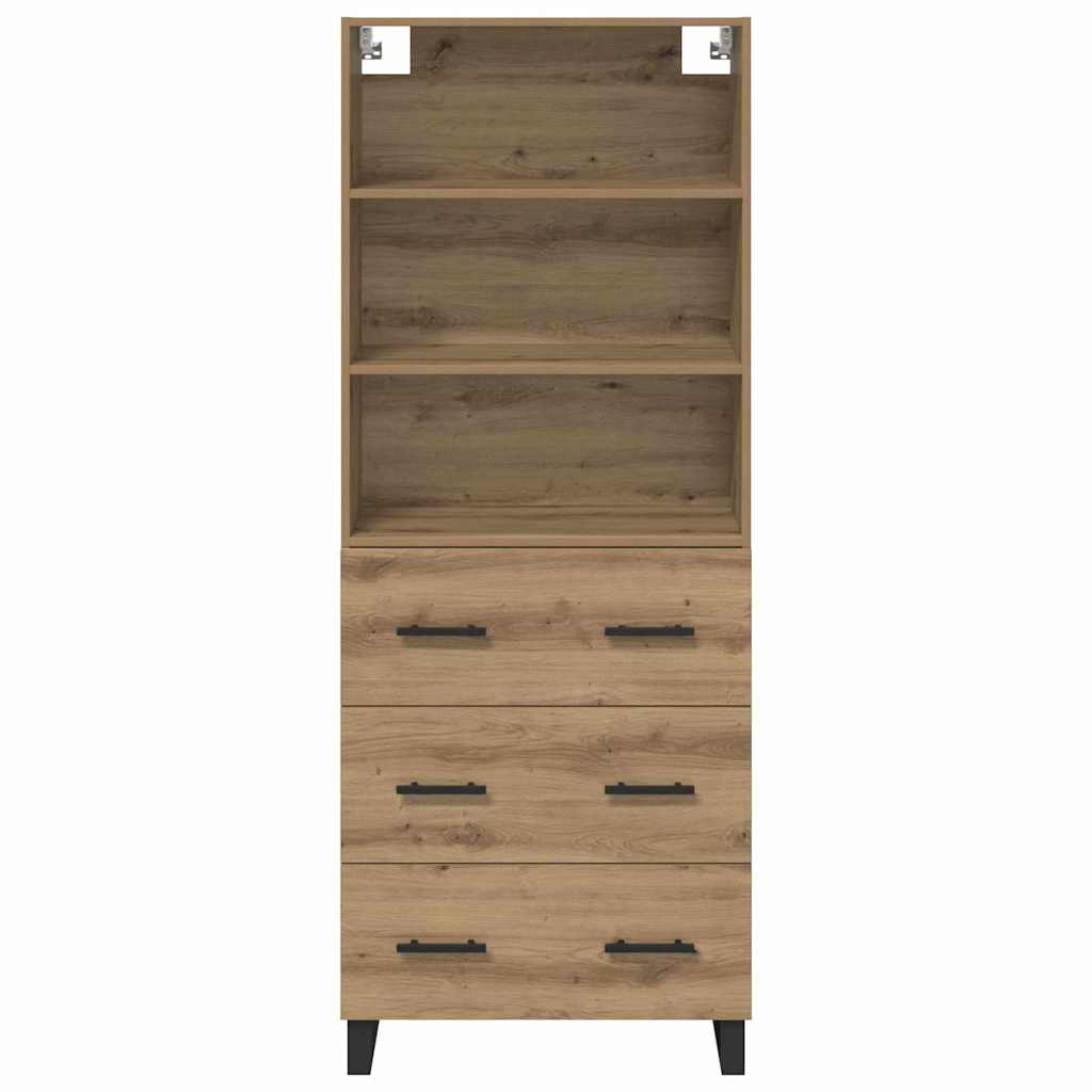 Highboard Artisan-Eiche 69,5 x 34 x 180 cm Holzwerkstoff