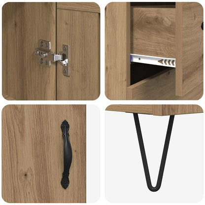 Highboard Artisan-Eiche 69,5 x 34 x 180 cm Holzwerkstoff