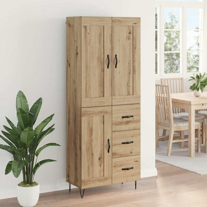 Highboard Artisan-Eiche 69,5 x 34 x 180 cm Holzwerkstoff