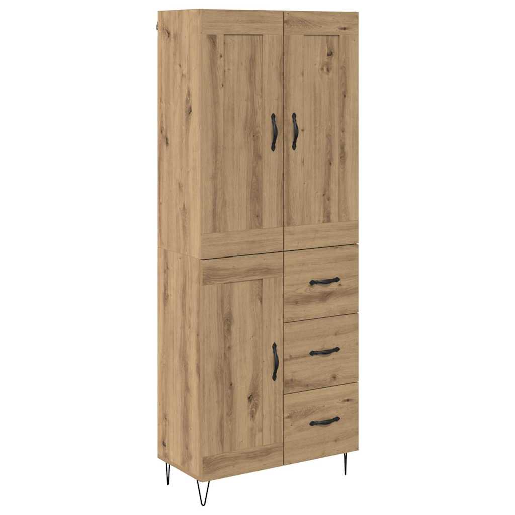 Highboard Artisan-Eiche 69,5 x 34 x 180 cm Holzwerkstoff