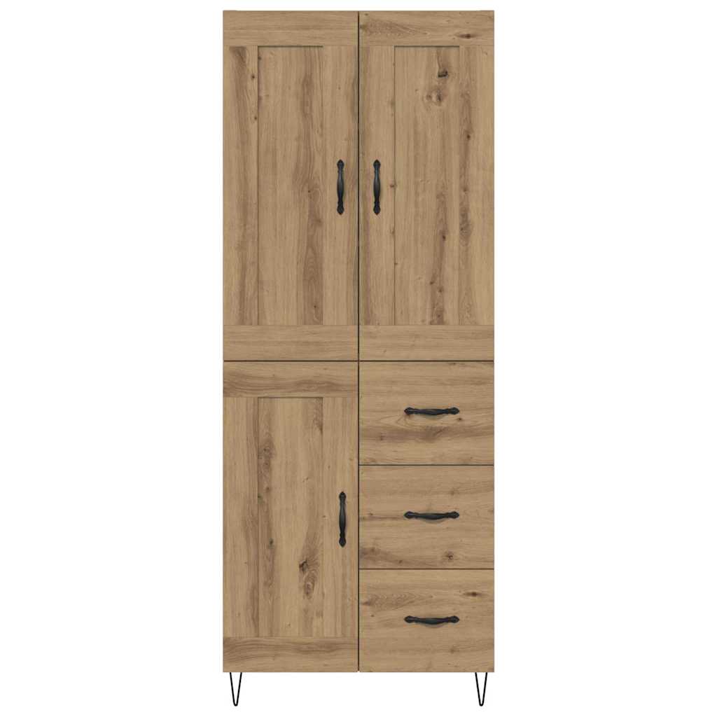 Highboard Artisan-Eiche 69,5 x 34 x 180 cm Holzwerkstoff