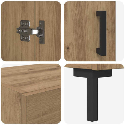 Highboard 2 pcs Artisan-Eiche Holzwerkstoff