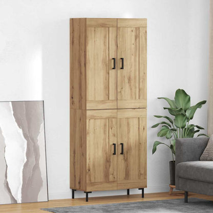 Highboard 2 pcs Artisan-Eiche Holzwerkstoff
