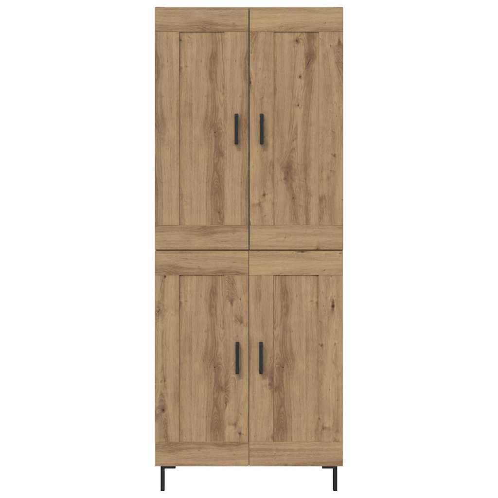 Highboard 2 pcs Artisan-Eiche Holzwerkstoff
