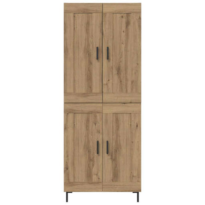 Highboard 2 pcs Artisan-Eiche Holzwerkstoff
