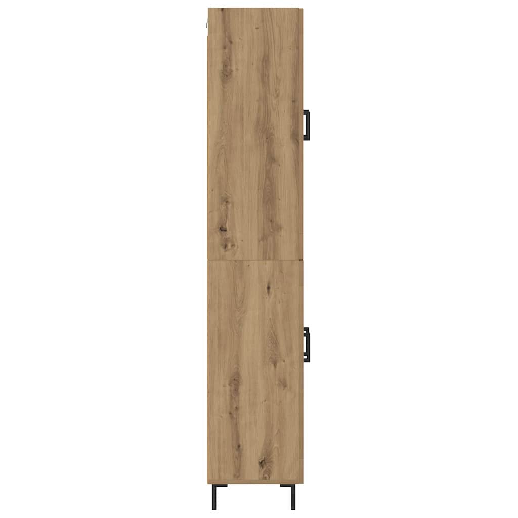 Highboard 2 pcs Artisan-Eiche Holzwerkstoff