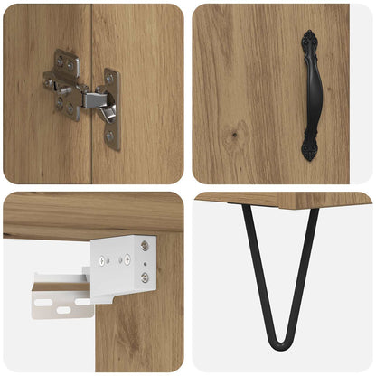 Highboard Artisan-Eiche 69,5 x 34 x 180 cm Holzwerkstoff