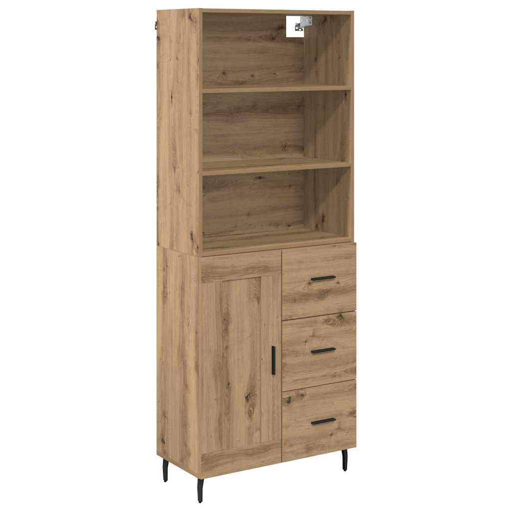 Highboard mit Schubladen Artisan-Eiche 69,5 x 34 x 180 cm