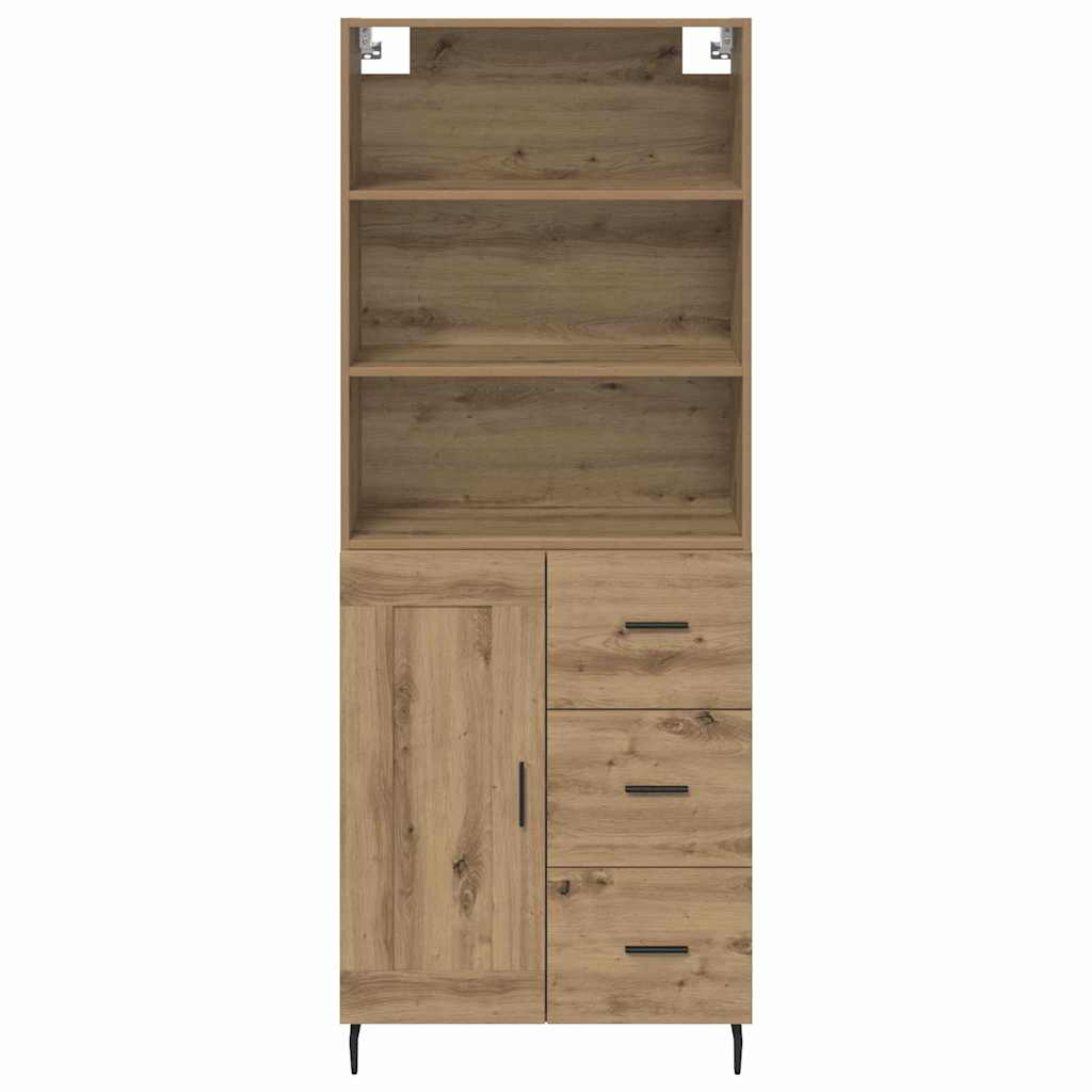 Highboard mit Schubladen Artisan-Eiche 69,5 x 34 x 180 cm