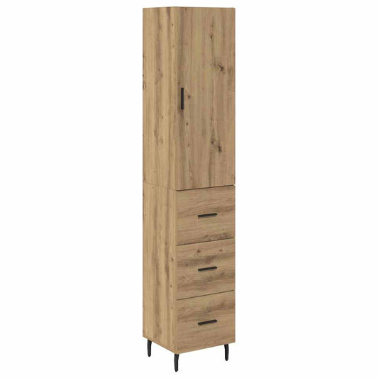 Highboard Artisan-Eiche 34,5 x 34 x 180 cm Holzwerkstoff