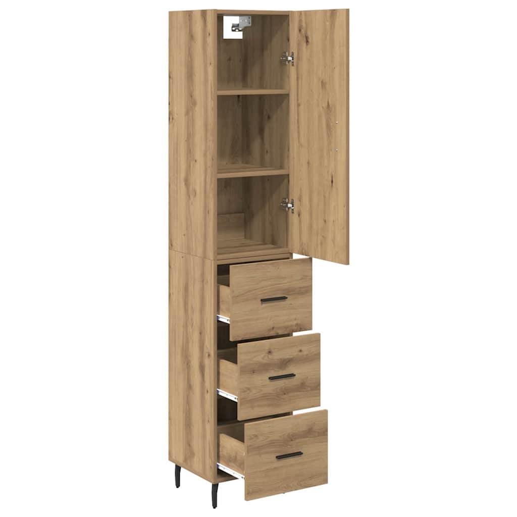 Highboard Artisan-Eiche 34,5 x 34 x 180 cm Holzwerkstoff