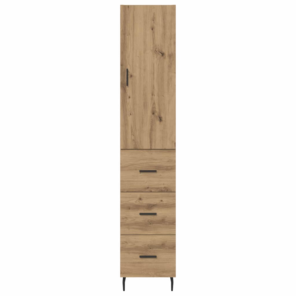 Highboard Artisan-Eiche 34,5 x 34 x 180 cm Holzwerkstoff