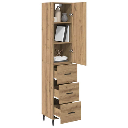 Highboard Artisan-Eiche 34,5 x 34 x 180 cm Holzwerkstoff