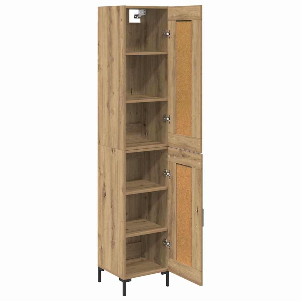 Highboard Artisan-Eiche 34,5 x 34 x 180 cm Holzwerkstoff