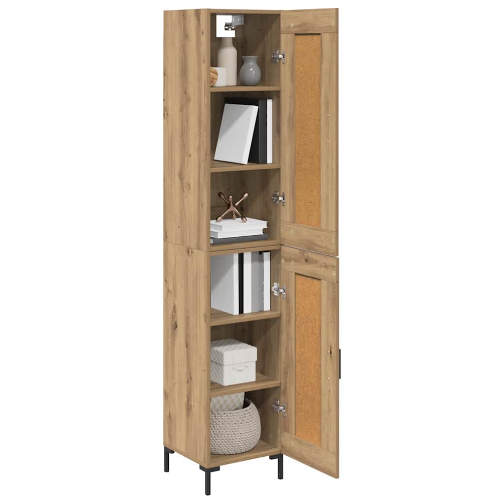 Highboard Artisan-Eiche 34,5 x 34 x 180 cm Holzwerkstoff