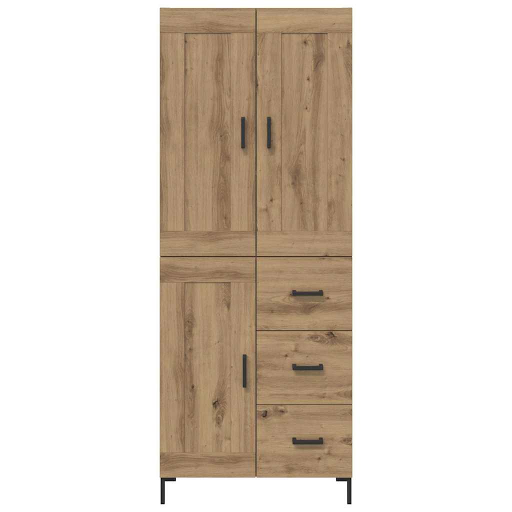 Highboard mit Schubladen 2 pcs Artisan-Eiche Holzwerkstoff