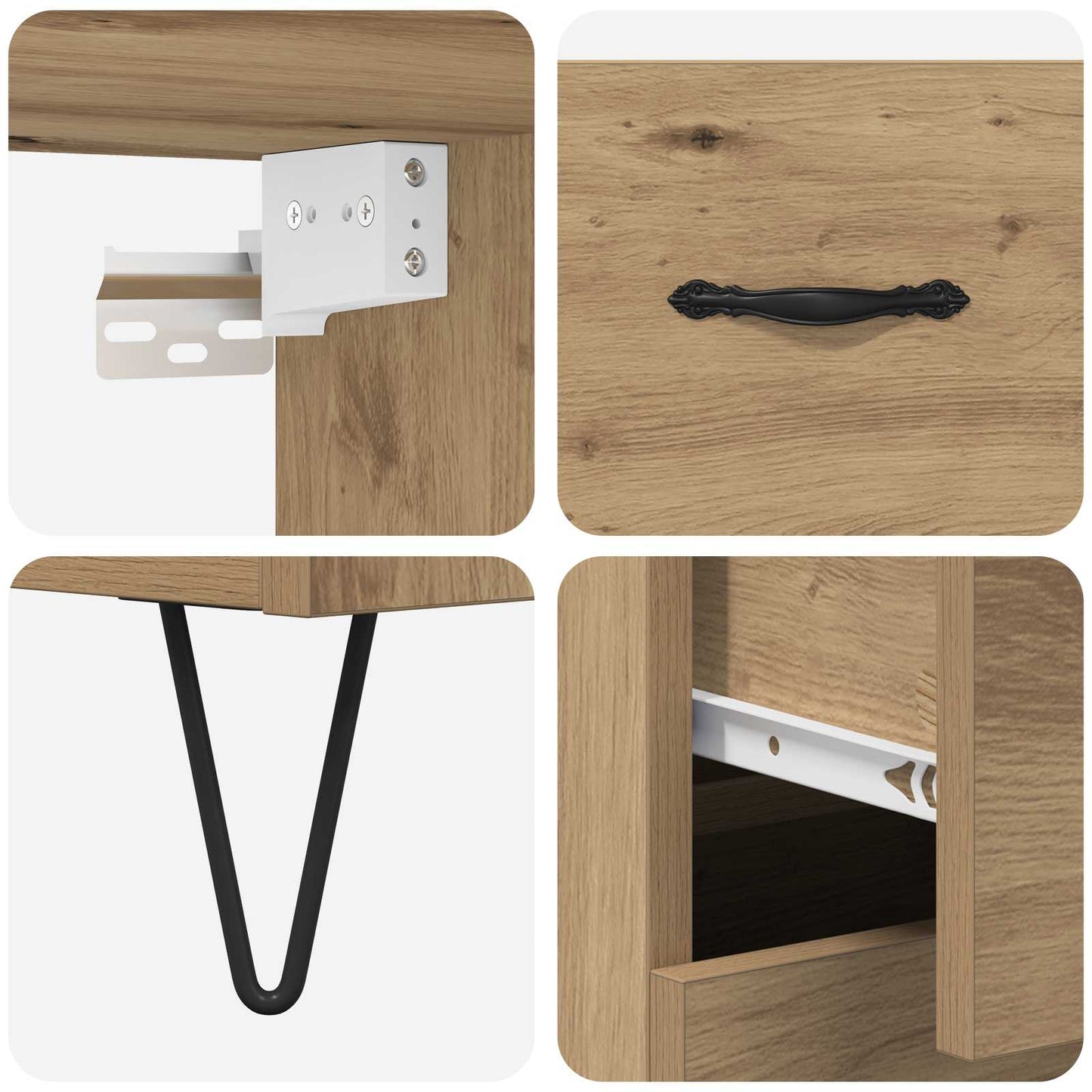 Highboard Artisan-Eiche 69,5 x 34 x 180 cm Holzwerkstoff