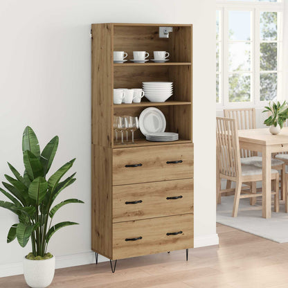 Highboard Artisan-Eiche 69,5 x 34 x 180 cm Holzwerkstoff