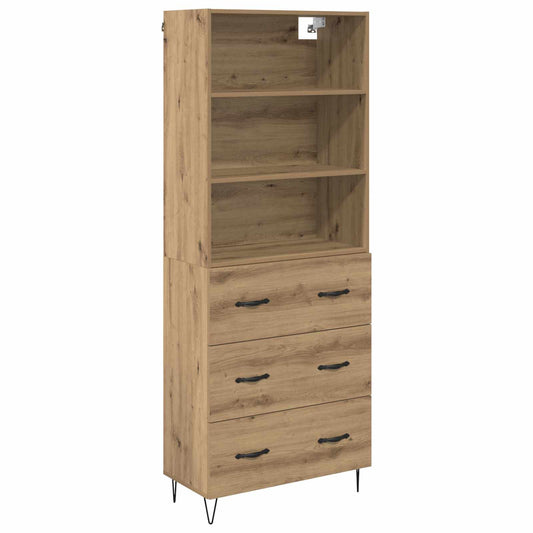 Highboard Artisan-Eiche 69,5 x 34 x 180 cm Holzwerkstoff