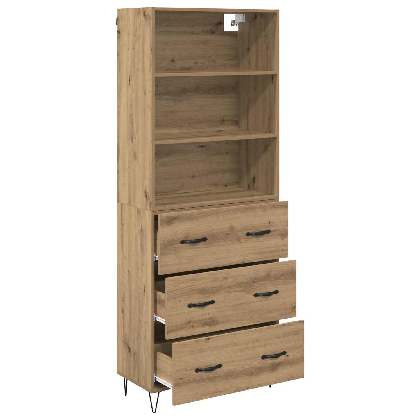 Highboard Artisan-Eiche 69,5 x 34 x 180 cm Holzwerkstoff